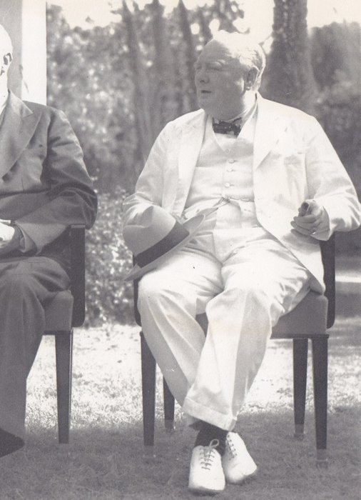 World Wide Photo - Churchill, Roosevelt & Kai-Shek, Cairo, 1943