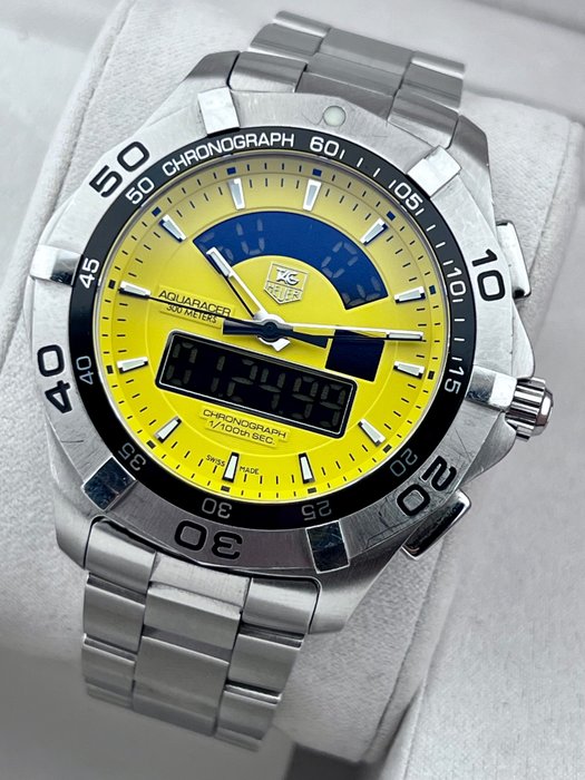 TAG Heuer - Aquaracer 300M Chronotimer Yellow - CAF1011 - Bărbați - 2011-prezent