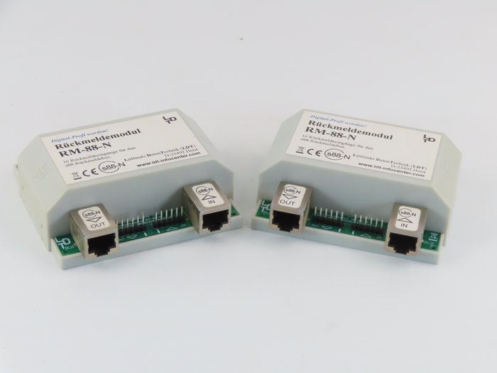 LDT Littfinski Daten Technik H0 - 310113 - Digital kontrollenhet (2) - 2x tilbakemeldingsmoduler S-88
