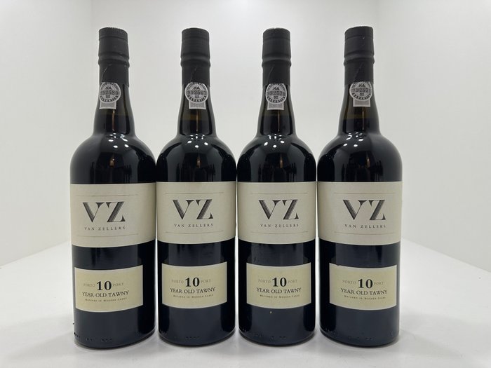 Van Zellers, VZ - Oporto 10 years old Tawny - 4 Flasker  (0,75 l)