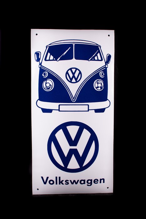 Sign - Volkswagen - XL VW T1 bus; 600mm; enamel; HANDMADE detailed job