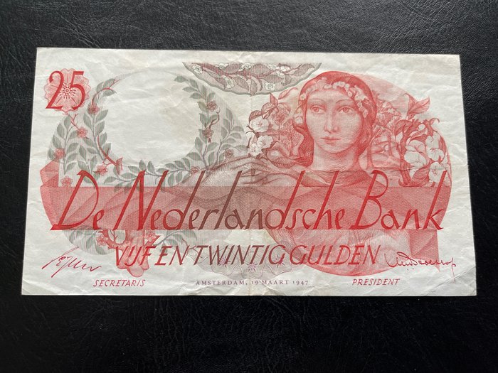Nederländerna. - 25 Gulden 1947 - Pick 81