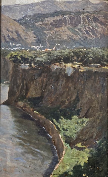 Edoardo Gallì (1854 - 1920) - Scorcio costiero
