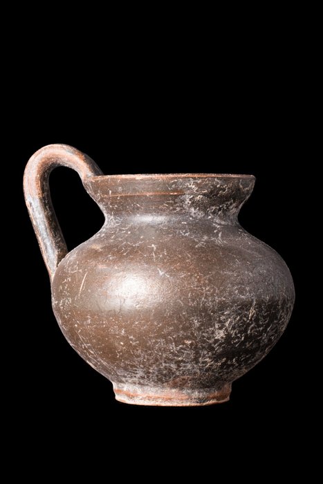 Antigua Grecia Jarra de cerámica vidriada en negro