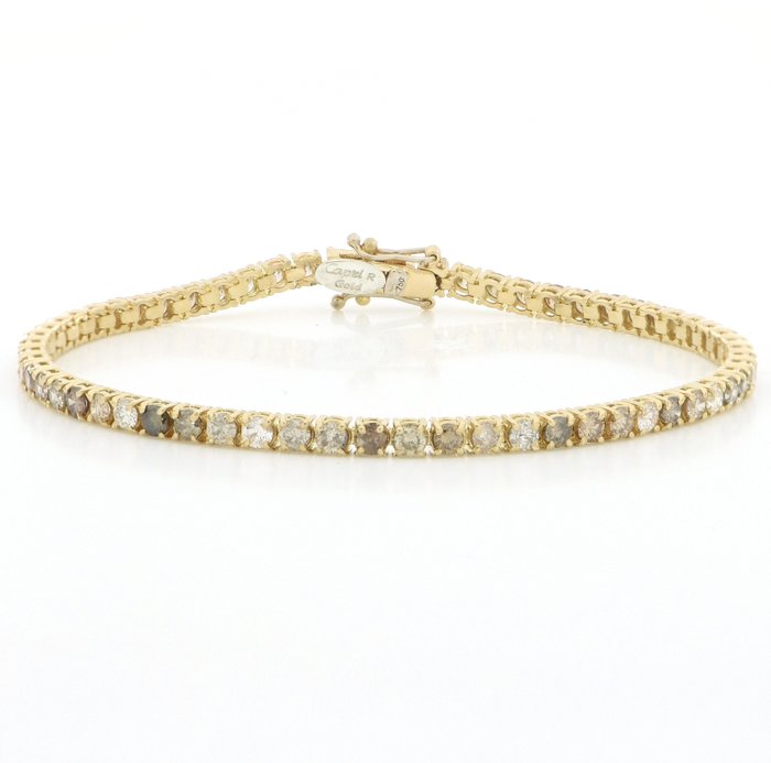 Ohne Mindestpreis - Capri Gold - Armband - Augusto Gelbgold Diamant 