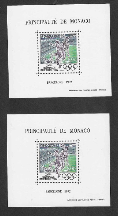 Monaco 1964 - Fotball – nytt** - Yvert bloc spécial n°18 x 2 exemplaires