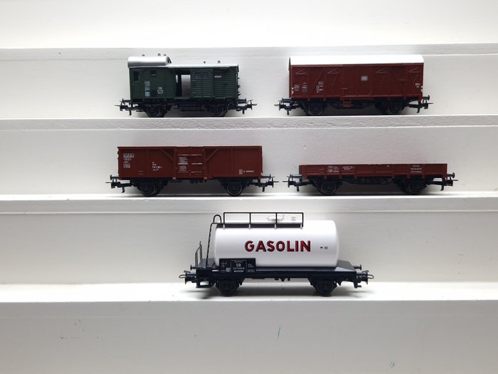 Märklin H0轨 - uit set 29533 - 模型火车货车组 (5) - 5编组混合货运列车 - DB