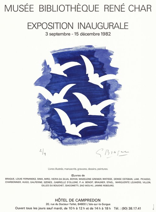 Georges Braque (1882-1963) - Affiche - Exposition Inaugurale