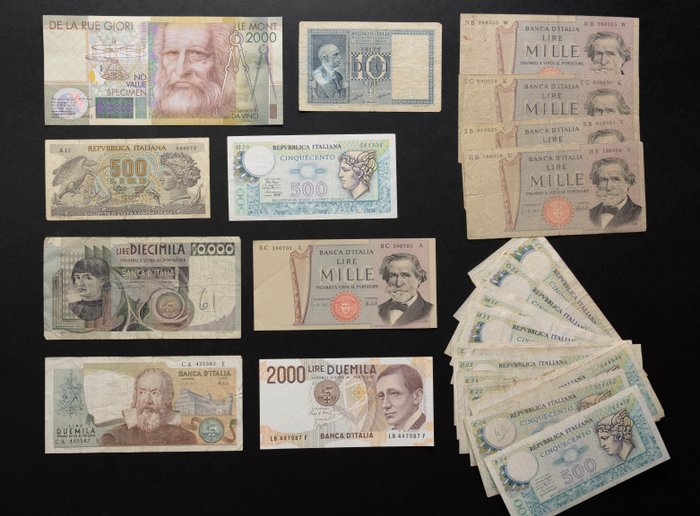義大利. - 33 banconote Lire - anni vari  (沒有保留價)