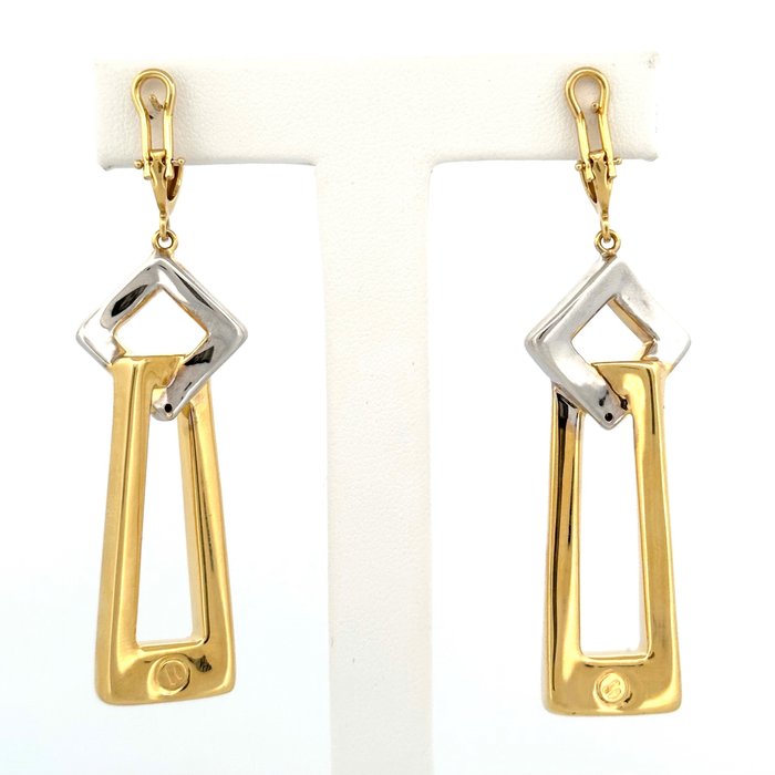 Orecchini “ Aqua” - 11.10 gr - 18 Kt - Earrings - 18 kt. White gold, Yellow gold