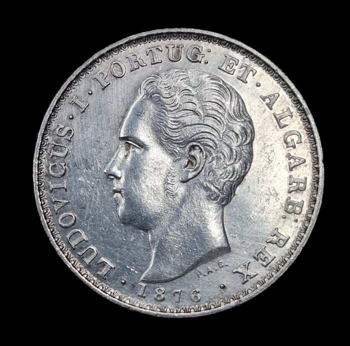 葡萄牙. D.路易一世 (1861-1889). 500 Reis 1876 - Rara
