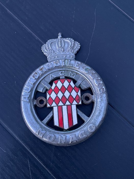 Διακριτικό Badge de calandre 1920 Automobile Club De Monaco - Μονακό - 20ος-τέλη