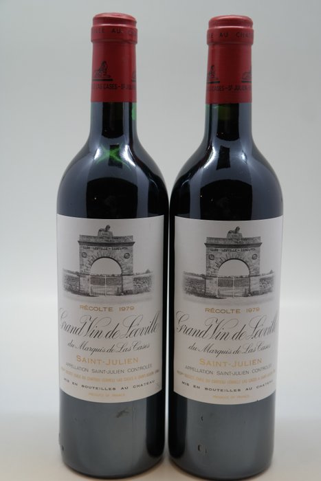 1979 Chateau Leoville-Las Cases, Grand Vin de Leoville - Saint-Julien 2ème Grand Cru Classé - 2 Flessen (0.75 liter)
