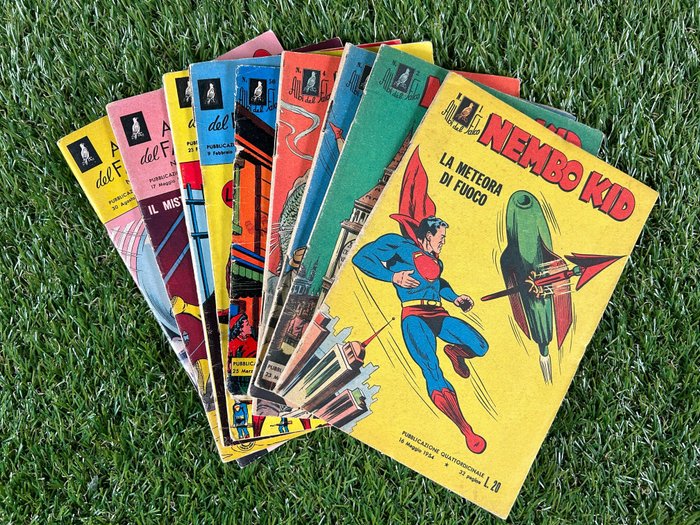 Nembo Kid nn. 1/4, 50, 99, 100, 422, 437 - Albi del Falco - 9 Comic - Første udgave - 1954/1964