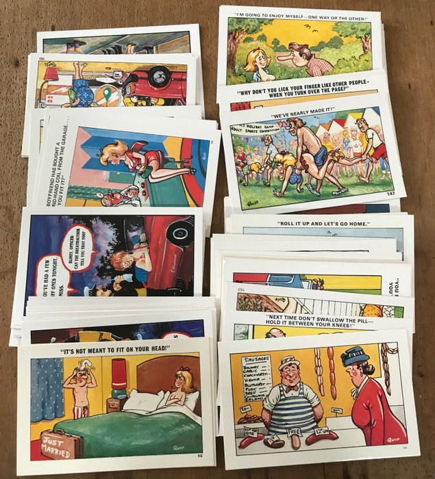 Umorismo, Serie di fumetti - Drukkerij Bamforth & Co + Drukkerij LC Cards - Cartolina (500) - 1960-1980