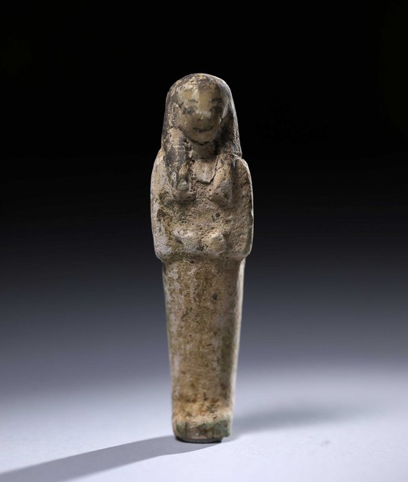 古埃及，新王国 Faience Shabti - 11.5 cm