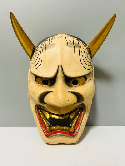 Noh-mask - Trä  (Utan reservationspris)