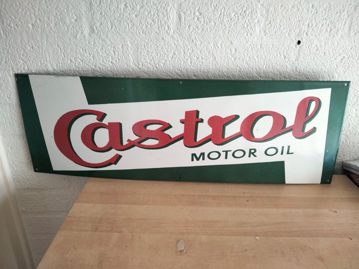 Sign - Castrol - emaille bord Castrole motor oil