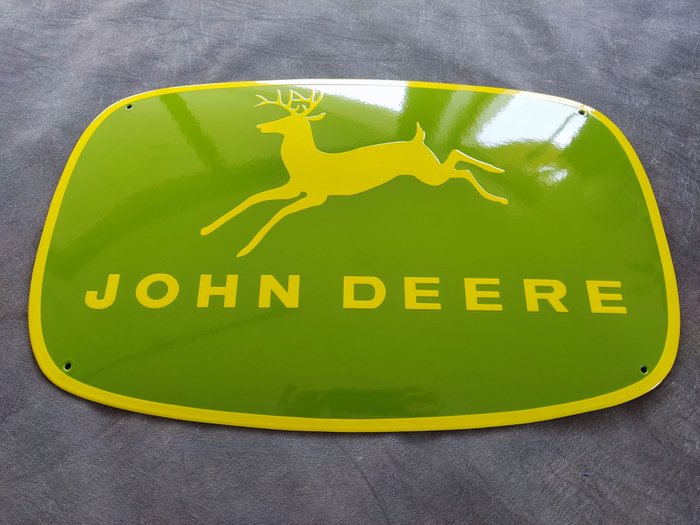 Johne Deere - John Deere tractor enamel sign Emailschild Emaille Schild