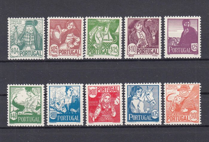 Portugal 1941 - Volkstracht - Michel 632/641