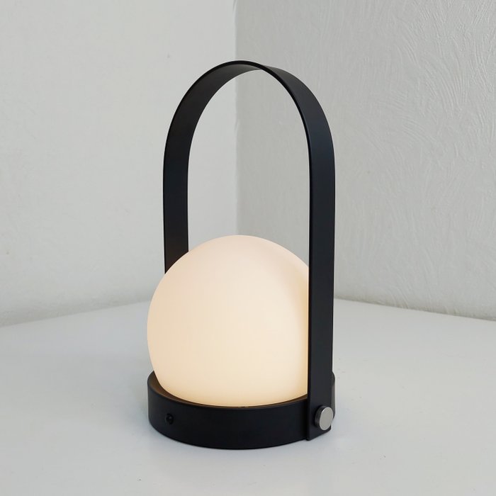 Menu - - Norm Architects - 檯燈 - Carrie LED - 黑色 - 玻璃, 砂岩