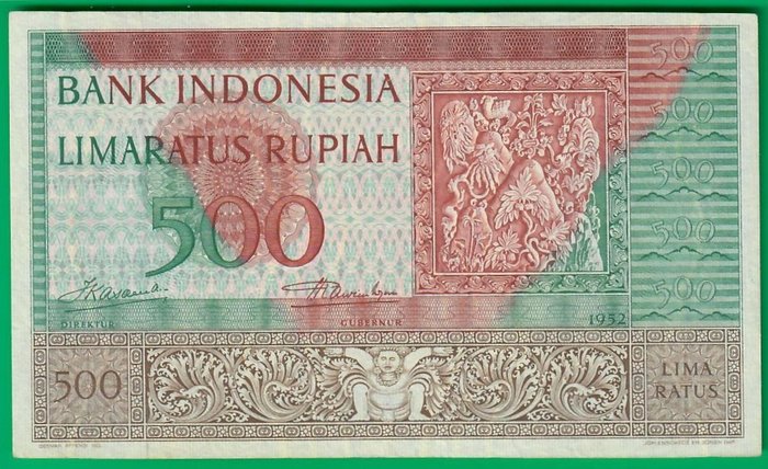 Indonezia. - 500 rupiah 1952 - XXS replacement - Pick 47r