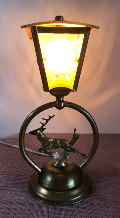 Figurine bordlampe (1) - Messing