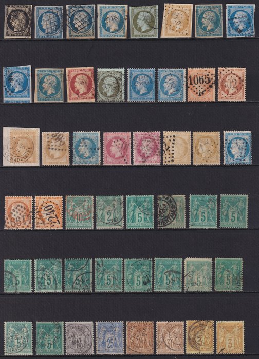 法国 1849/1940 - 很多经典和 SM 以及邮戳的税。质量好，干净。 - Yvert