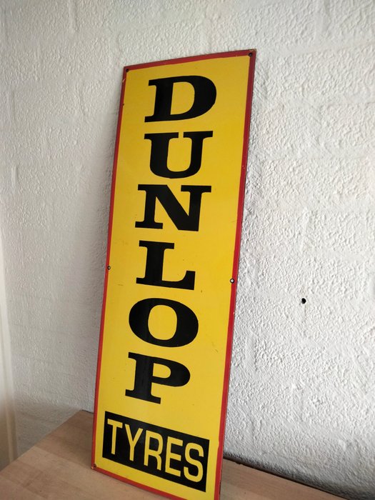 Sign - Dunlop - emaille bord  banden