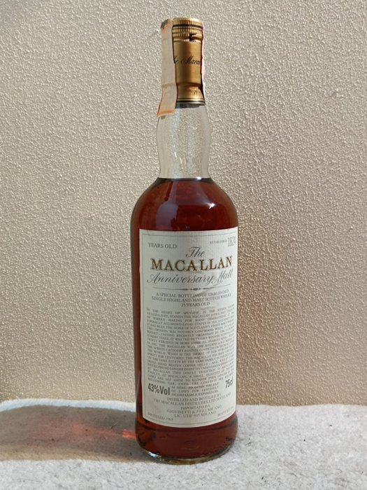 Macallan 1965 25 years old - Anniversary Malt - Original bottling  - b. 1991  - 70厘升