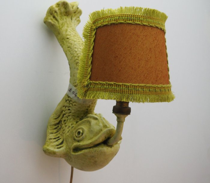 Set charming Wall Lamps with silk shadows. - Lamp (2) - Composiet, Textiel