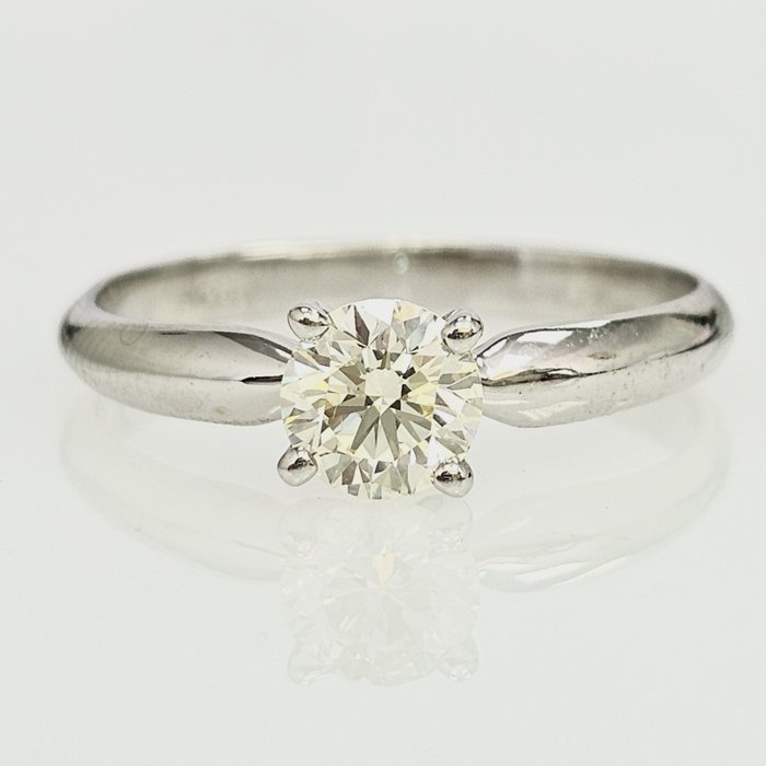 Ring Weißgold Diamant  (Mit verbesserter Reinheit (Clarity Enhanced)) 