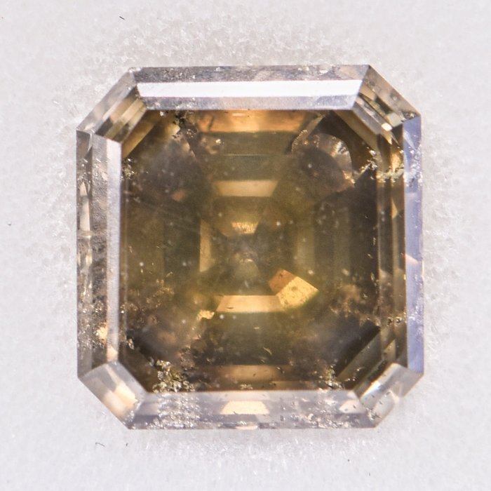 1 pcs Diamond - 2.13 ct - Radiant - Natural Fancy Deep Brownish Yellowish Gray - SI3    **No Reserve Price**