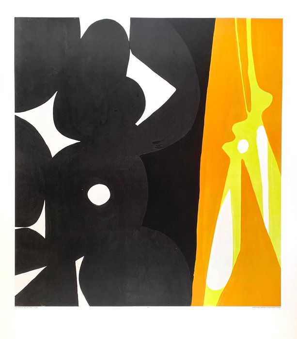 Ernst Wilhelm Nay - Black yellow - Collotype / Lichtdruck - 89 x 80 cm - 1960s