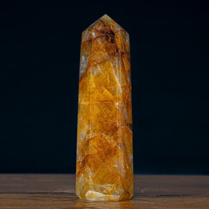 Természetes, kiváló minőségű A+ Golden Healer kvarc Obeliszk- 1086.22 g