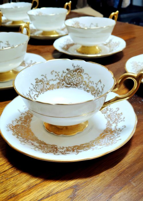 Coalport - Service à thé et café (8) - Porcelaine