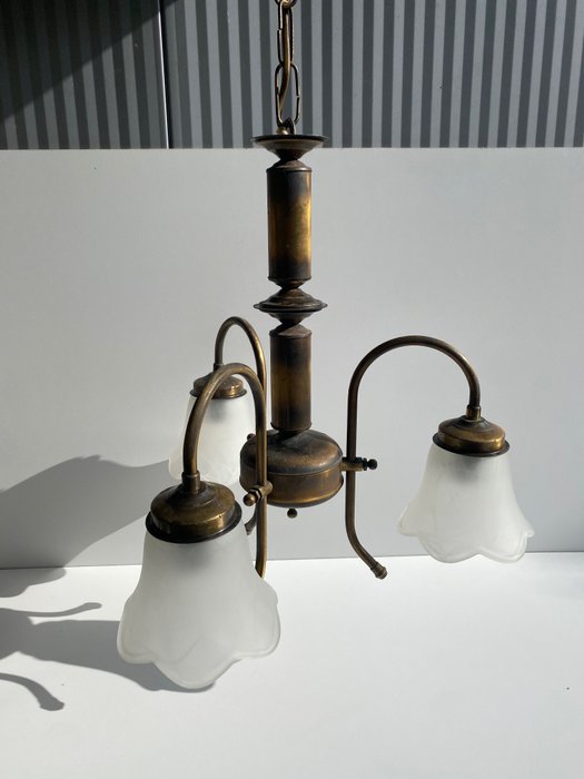 Hanging lamp - Brass, Glass