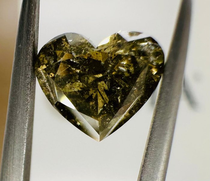 1 pcs Diamant  - 1.38 ct - Inimă