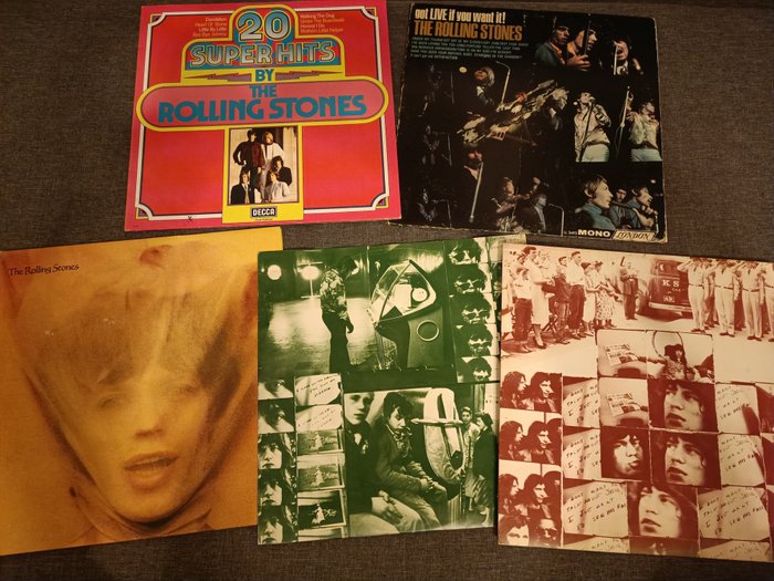 Rolling Stones - Lot of 4 LP Albums - inc one Double LP Album - LP albumok (több elem) - 1st Mono pressing, 140 gramm, 160 gramm - 1966