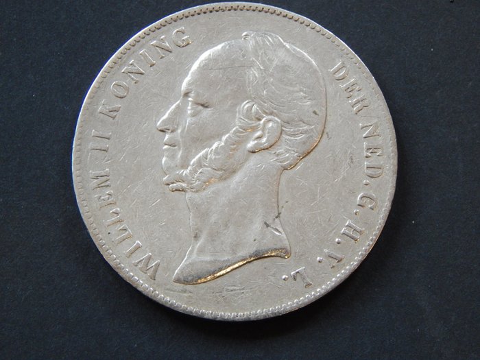 Hollandia. Willem II (1840-1849). 2 1/2 Gulden 1847
