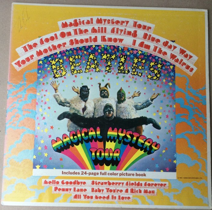 披頭四 - "Magical Mystery Tour" includes 24 page full color Picture book - U.S. press - 黑膠唱片 - 180克, 第1次立體聲按壓 - 1967