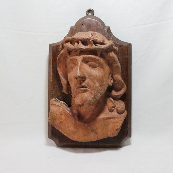 Płaskorzeźba, Ecce Homo - 21 cm - Ceramika
