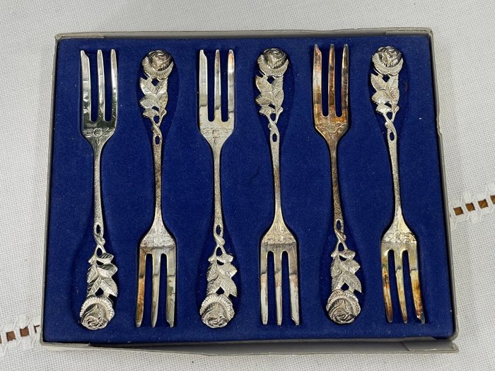 Fork (6) - Antique Silver Forks: A set of 6 pieces - Silver