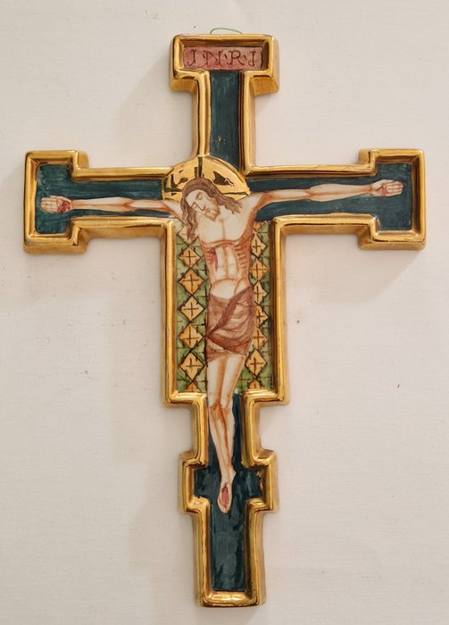 耶穌受難十字架像 - 陶瓷 - 1960-1970