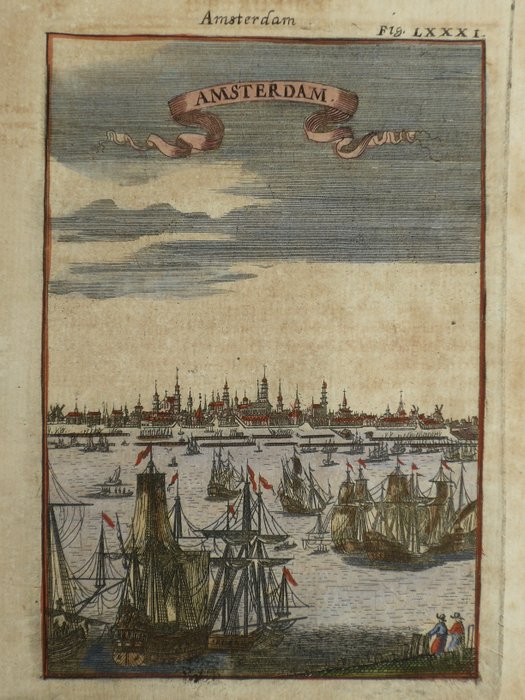 Nederländerna, Stadsplan - amsterdam; A.M. Mallet - Amsterdam - 1681-1700