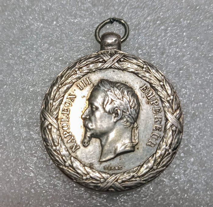 Francja - Wszystkie rodzaje sił zbrojnych - Medal - Silbermedaille Erinnerung an den Italienfeldzug - 1859