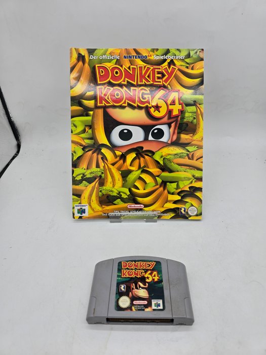 Nintendo, Nintendo 64-Bit N64 1st print - DONKEY KONG + OFFICIAL GUIDE- EUR - Nintendo 64 - Joc video - În cutia originală
