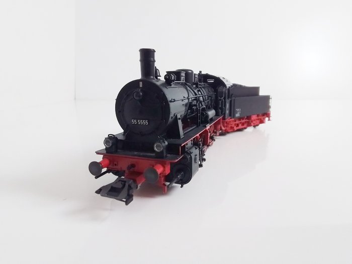 Märklin H0 - 37550 - Damplokomotiv med tilhengervogn (1) - Serie 55 - DB