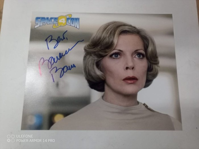 Space 1999 - signed by Barbara Bain  (Helena Russell ) and  -  COA - Autograph , photo