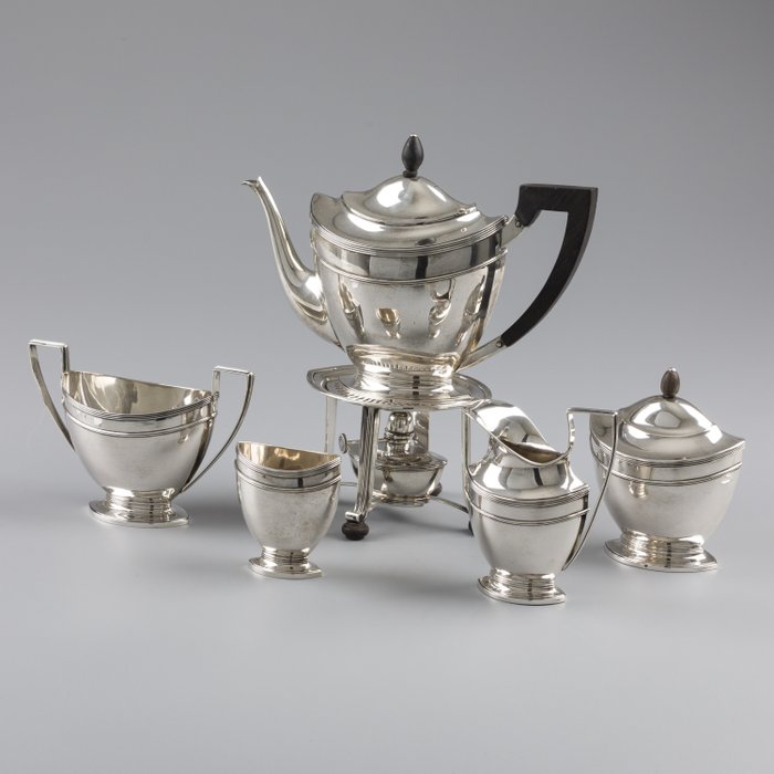 Kempen Begeer & Vos / J.M. van Kempen & Zn 1923/24 - Tea service (6) - .833 silver